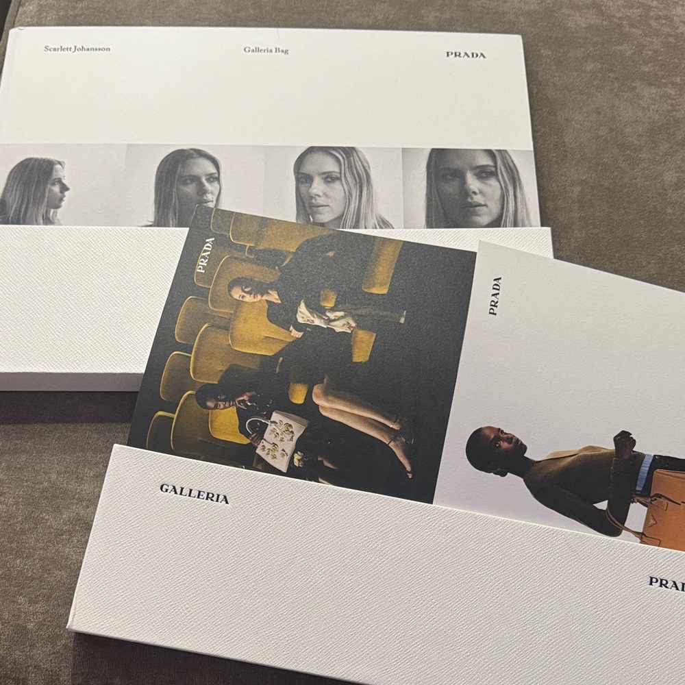Prada White Branded Box Set with Photographic Panels